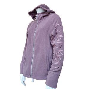 Calvin Klein Performance Purple Fleece Hooded Jacket (S)